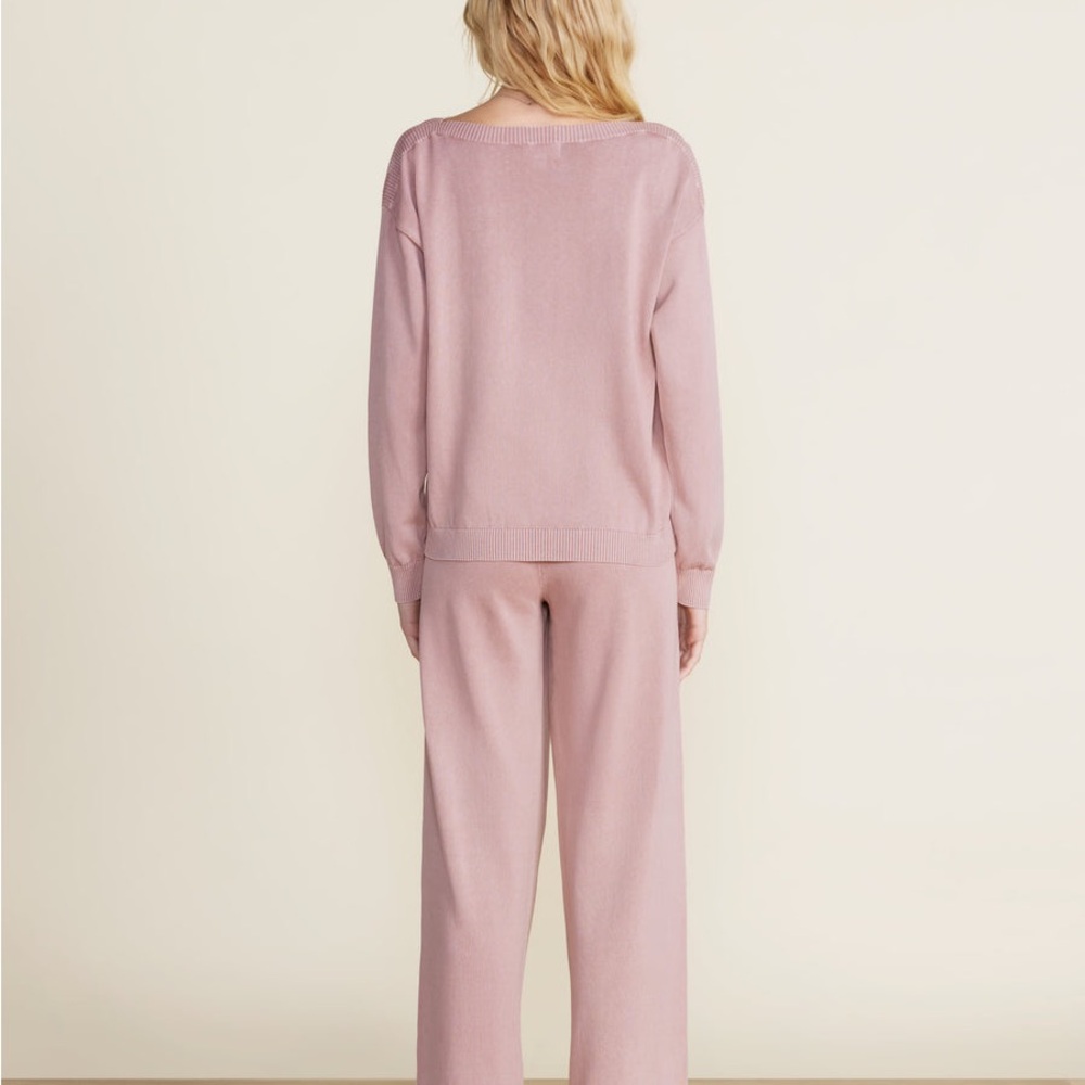 Barefoot Dreams Sunbleached Boatneck Pullover Pale Pink - Picture 3 of 10